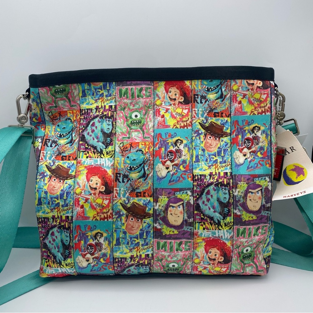 Disney Parks Harveys Pixar Crossbody Seatbelt Bag 2024 AOP Mike Jessie NWT Gifts